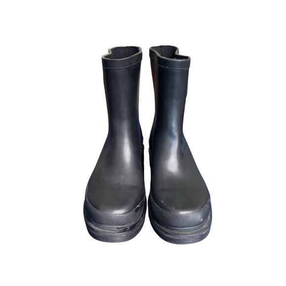 Chooka Black Rubber Rain Boots Women’s 10 Mid Calf Waterproof Ankle Buckle - Picture 3 of 7